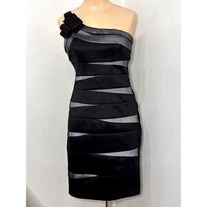 Scarlet Womens Bodycon Dress Size 4 One Shoulder Bandage Cocktail Formal Hoco